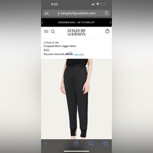 Philip Lim Black Jogger Pant
